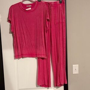 Zenana Outfitters Pink Lounge Set